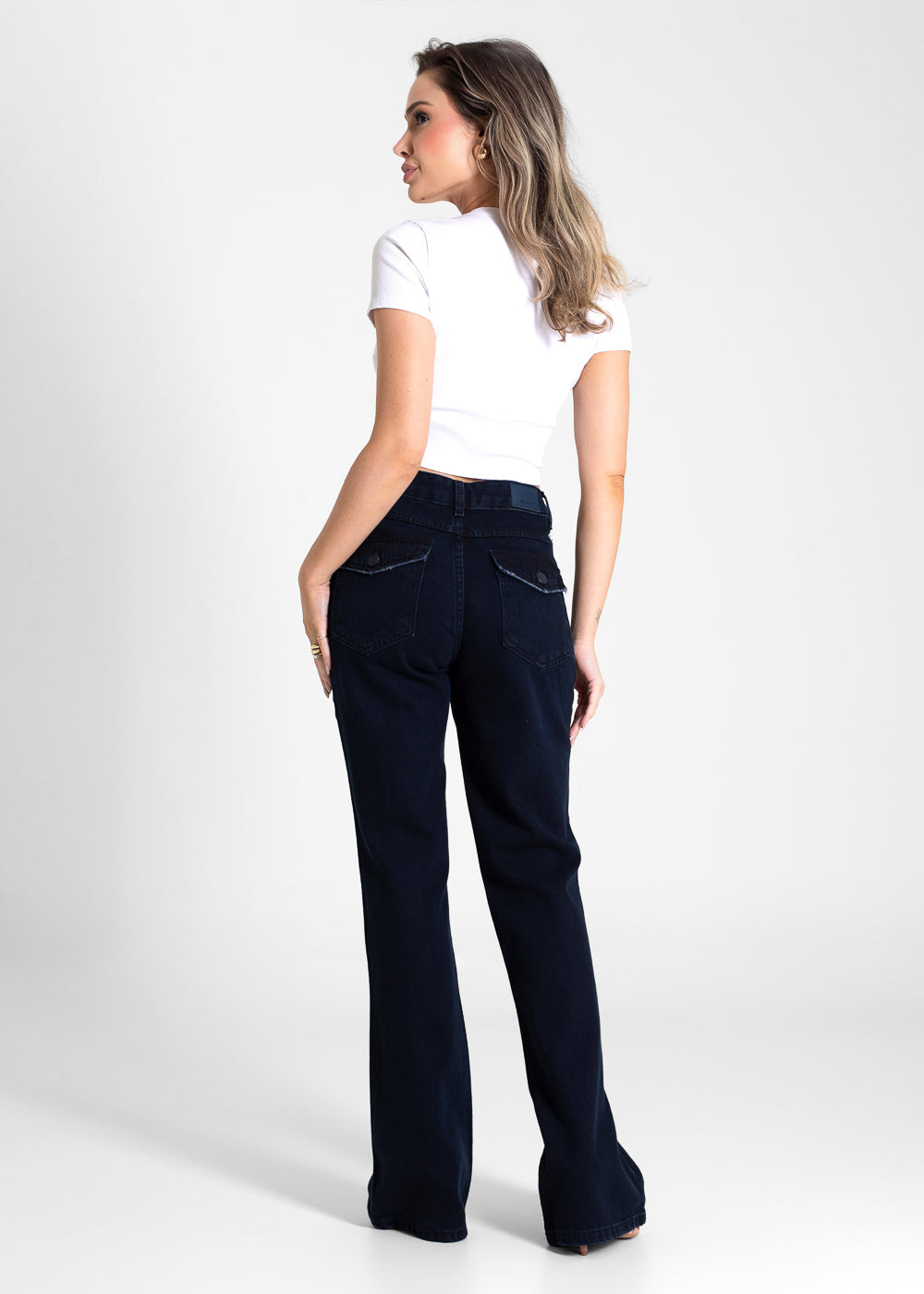 Calça Jeans Sawary Boot Cut - 283578 PRETO