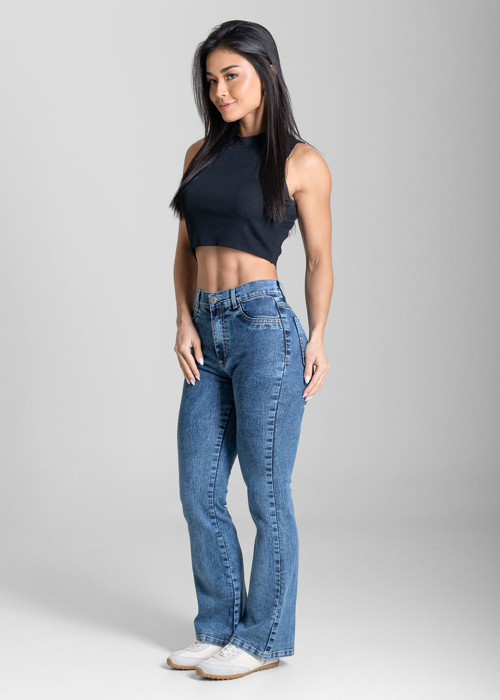 Calça Jeans Sawary Boot Cut Petit - 283579 AZUL