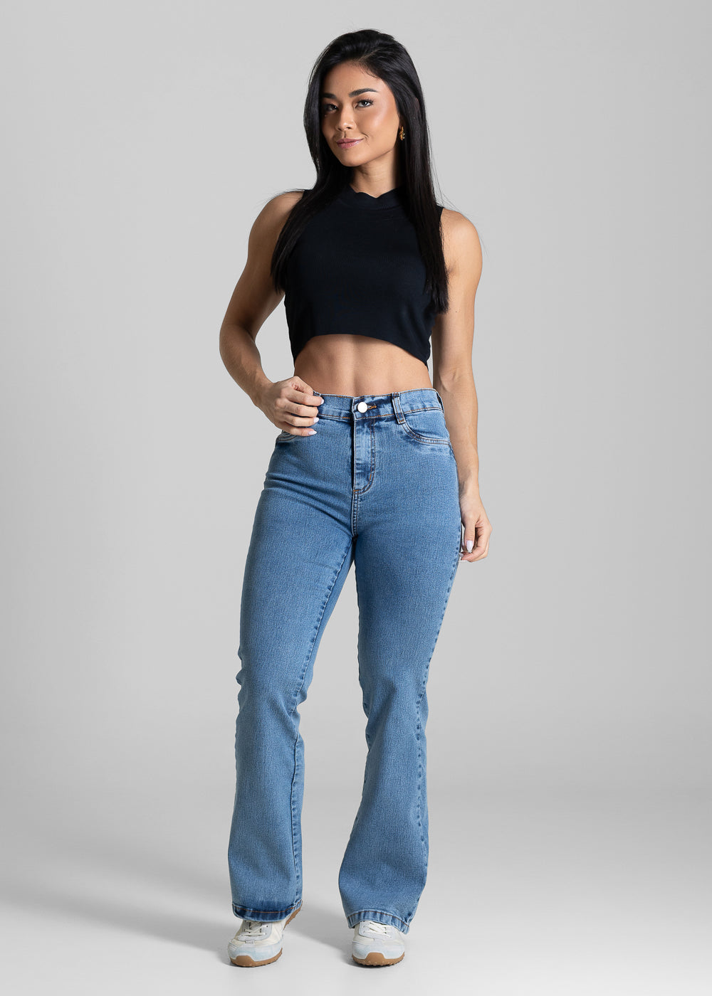 Calça Jeans Sawary Boot Cut Petit - 283586 AZUL