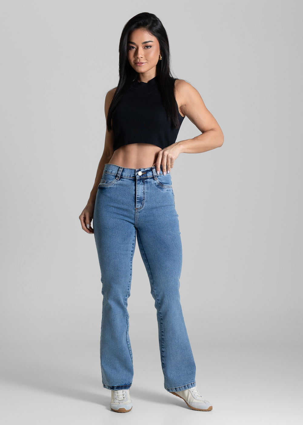 Calça Jeans Sawary Boot Cut Petit - 283586 AZUL