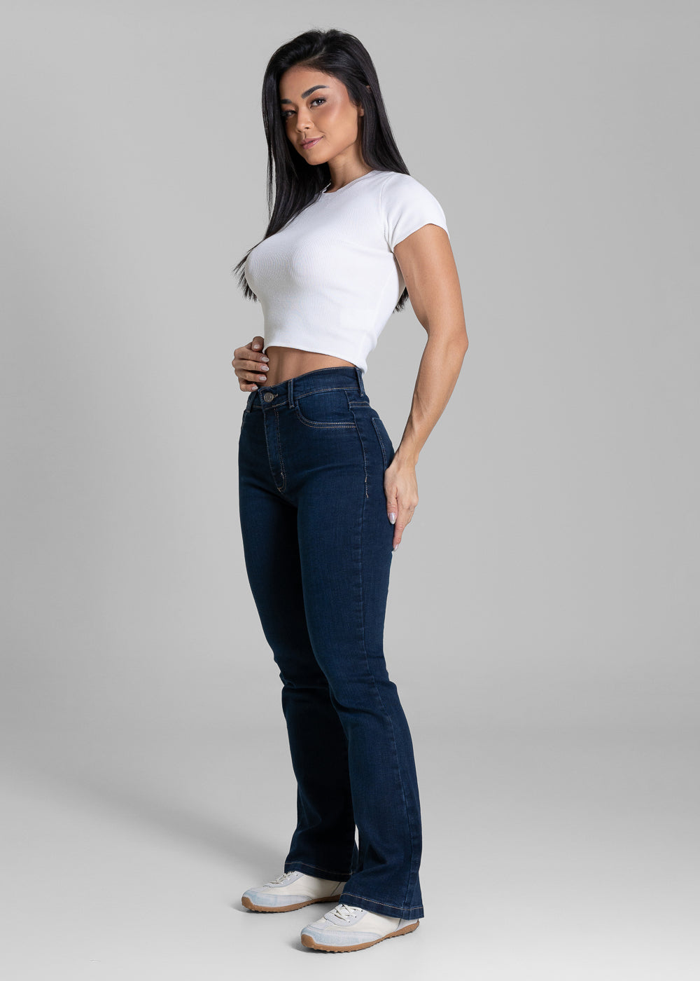 Calça Jeans Sawary Boot Cut Petit - 283599 AZUL