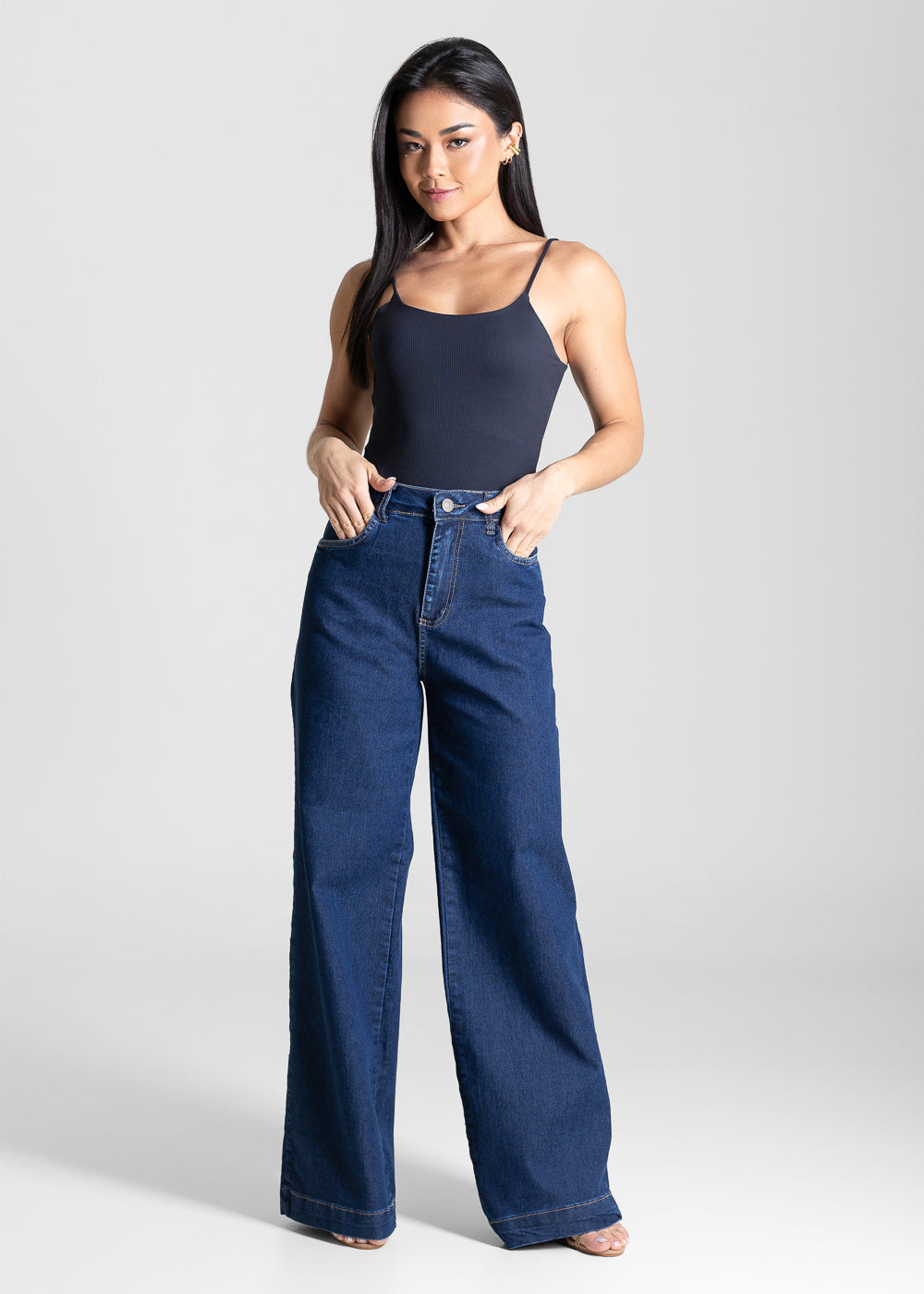 Calça Jeans Sawary Wide Leg - 283605 AZUL