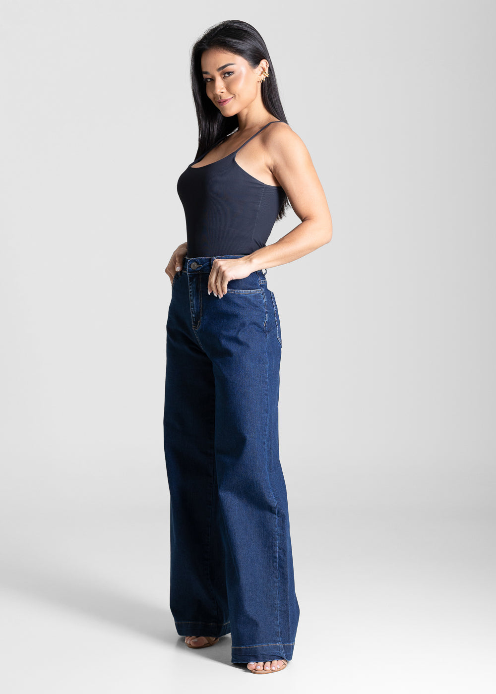 Calça Jeans Sawary Wide Leg - 283605 AZUL