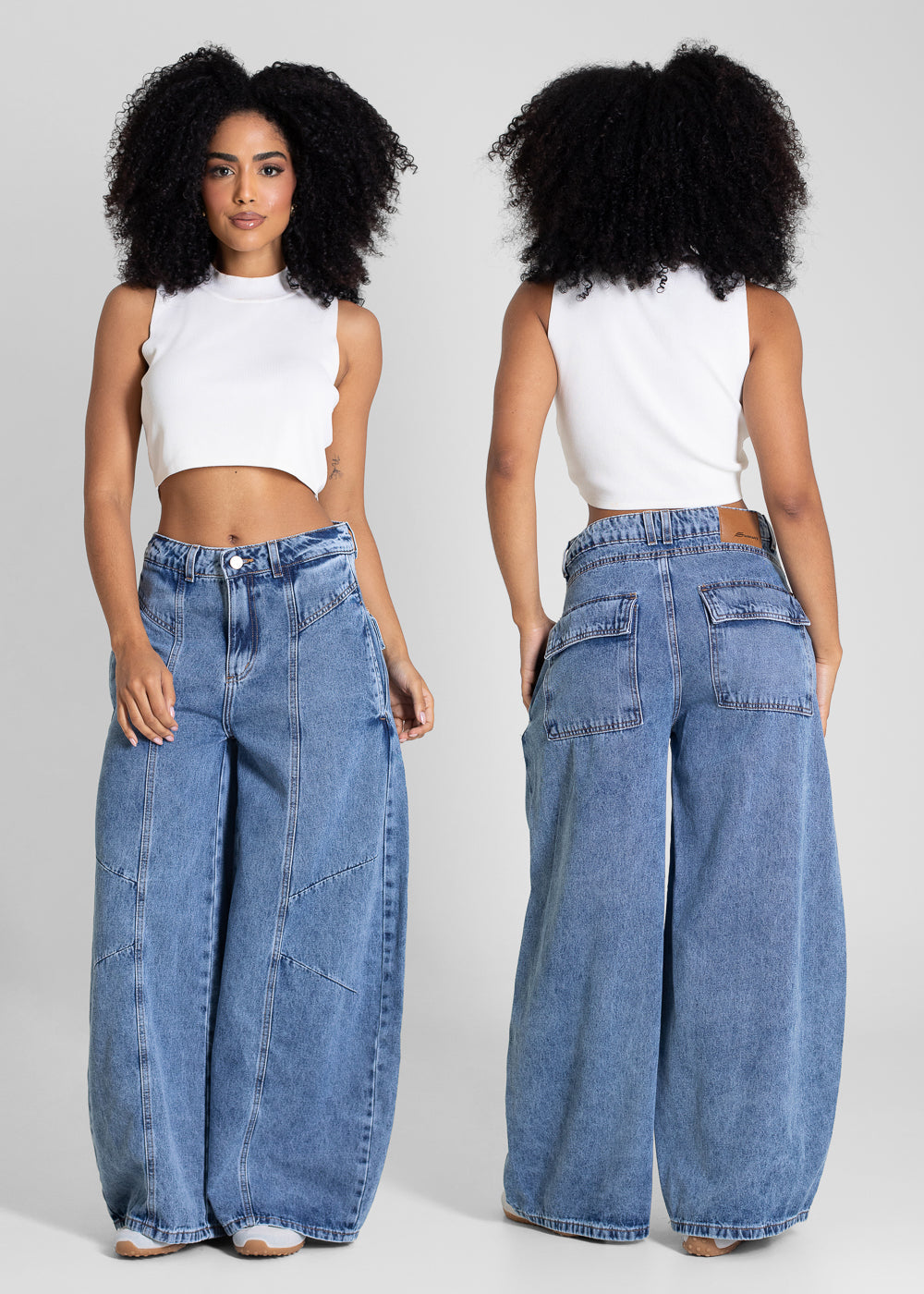 Calça Jeans Sawary Balloon Petit - 283609 AZUL