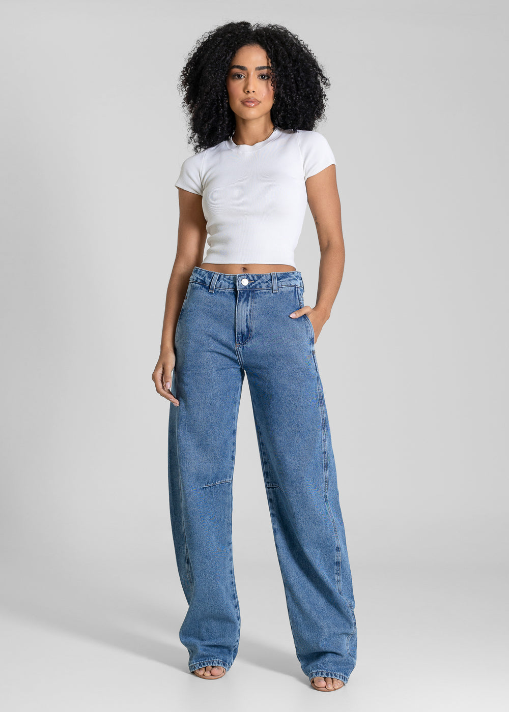 Calça Jeans Sawary Barrel - 283611 AZUL