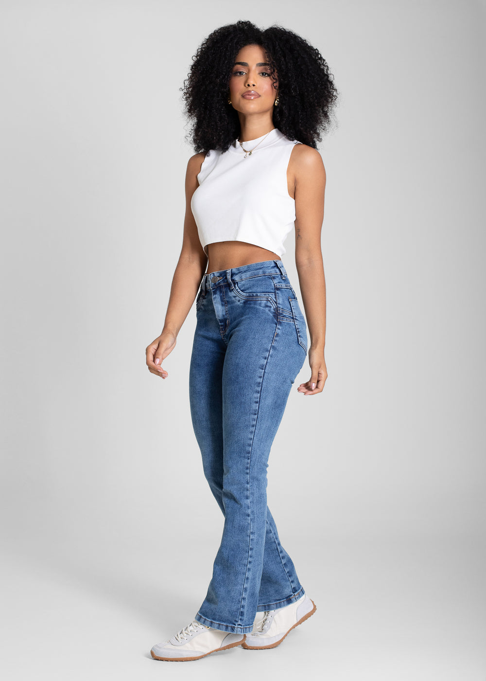 Calça Jeans Sawary Boot Cut Petit - 283628 AZUL