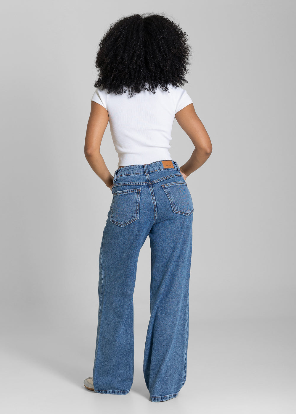 Calça Jeans Sawary Wide Leg Petit - 283636 AZUL