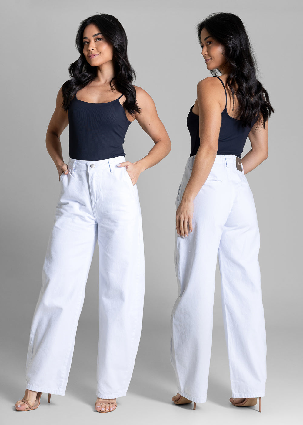 Calça Sarja Sawary Balloon - 283654 BRANCO