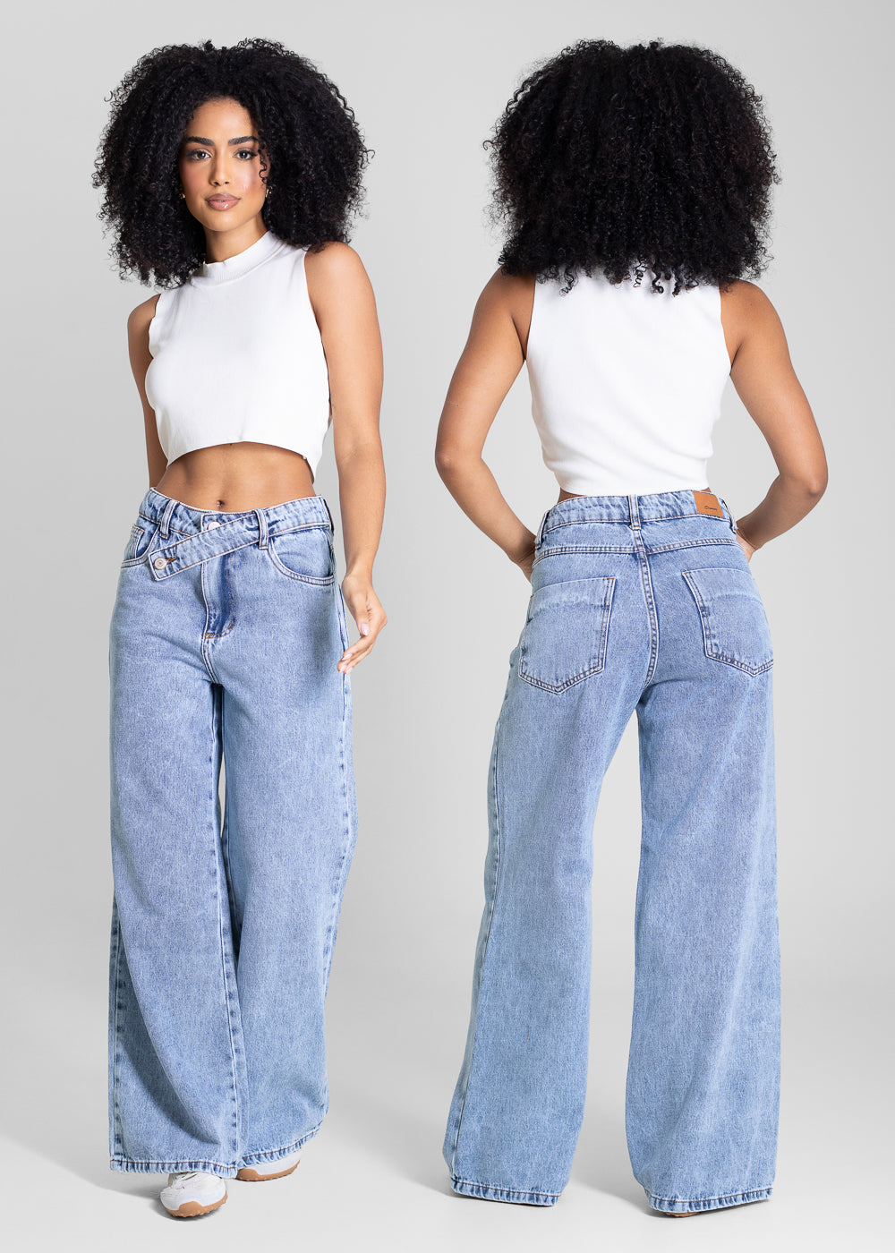 Calça Jeans Sawary Wide Leg Petit - 283661 AZUL