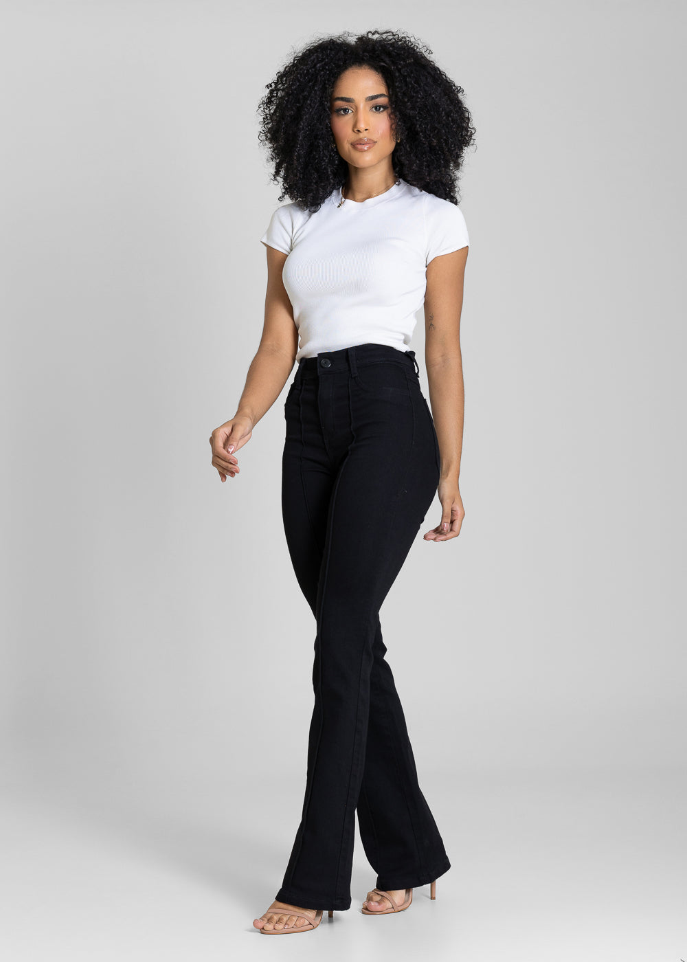 Calça Sarja Sawary Boot Cut - 283666 PRETO