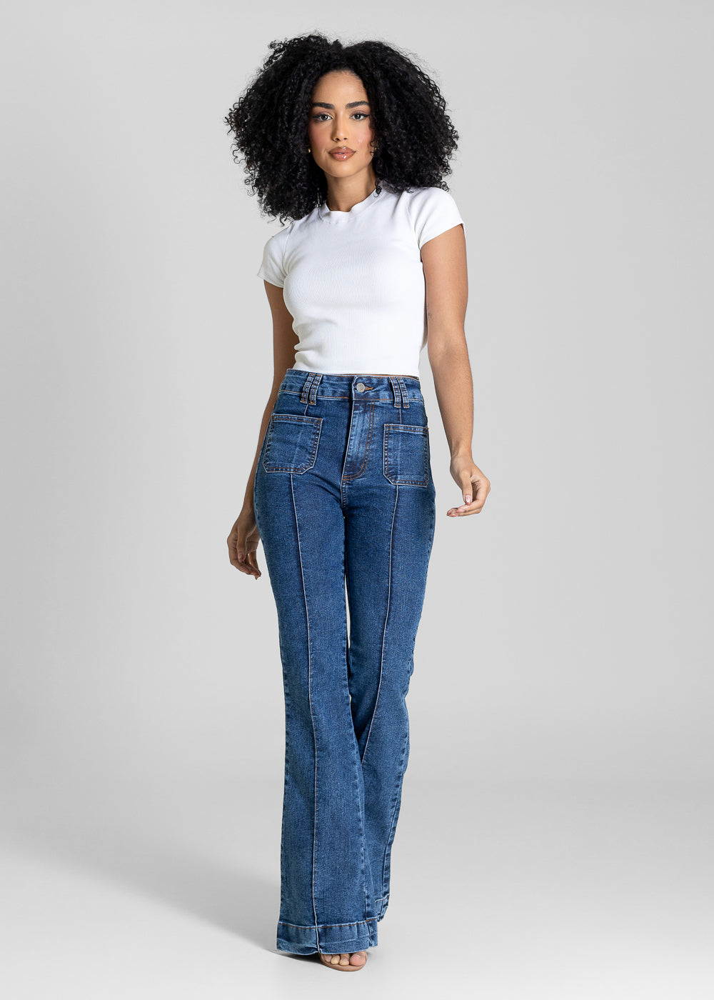 Calça Jeans Sawary Flare - 283667 AZUL