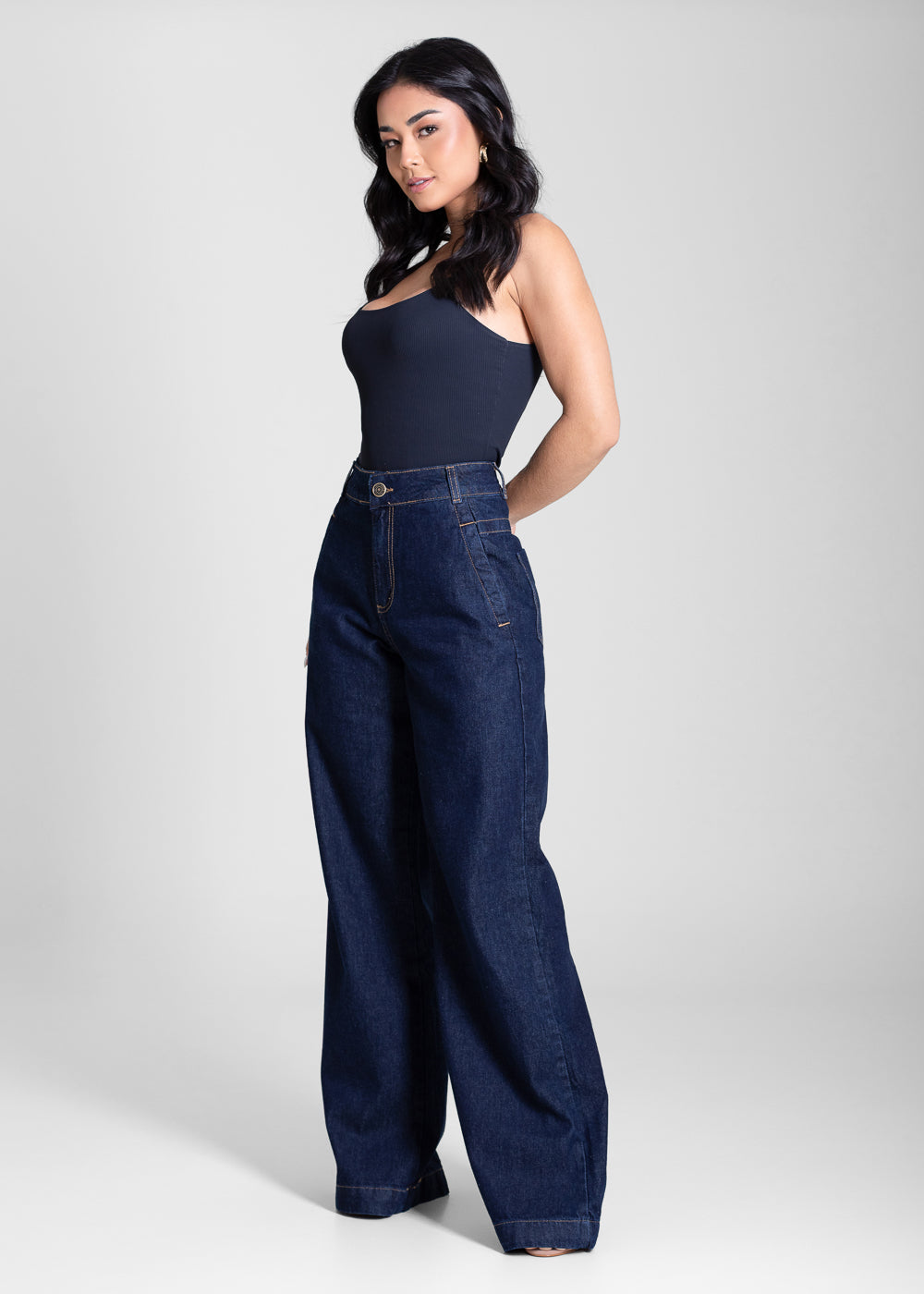 Calça Jeans Sawary Wide Leg - 283669 AZUL