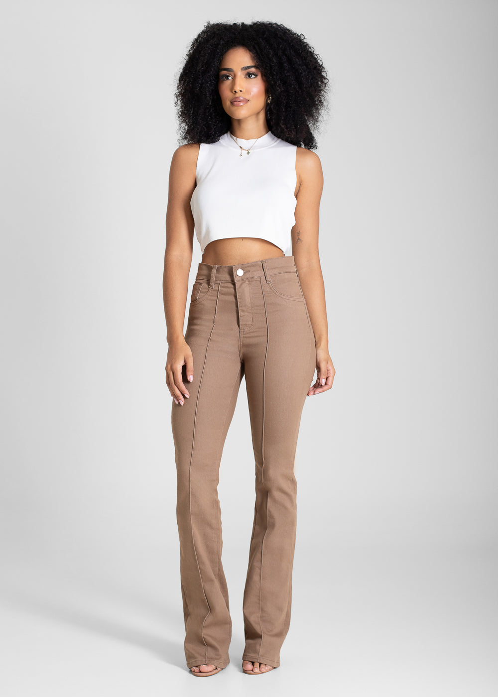 Calça Sarja Sawary Boot Cut - 283671 BEGE