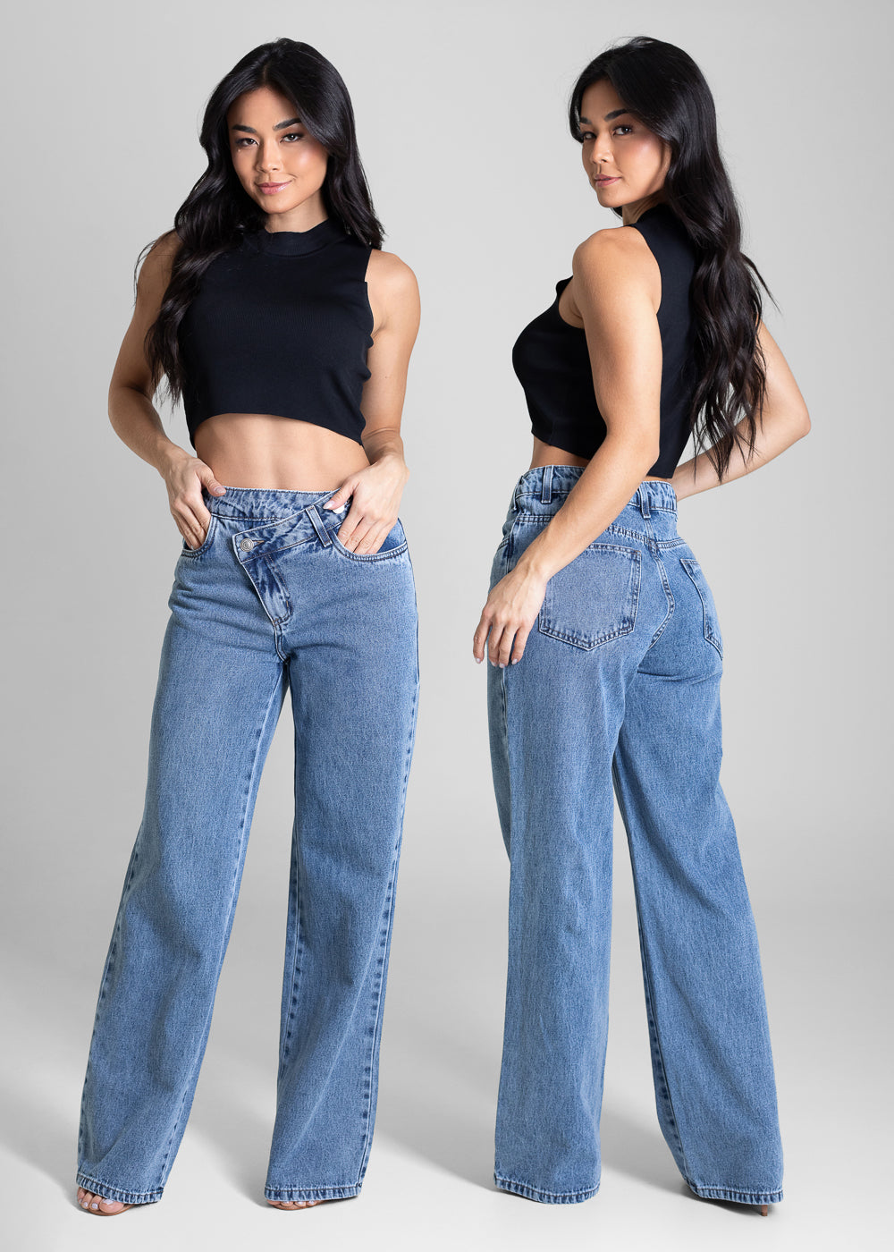 Calça Jeans Sawary Wide Leg - 283690 AZUL