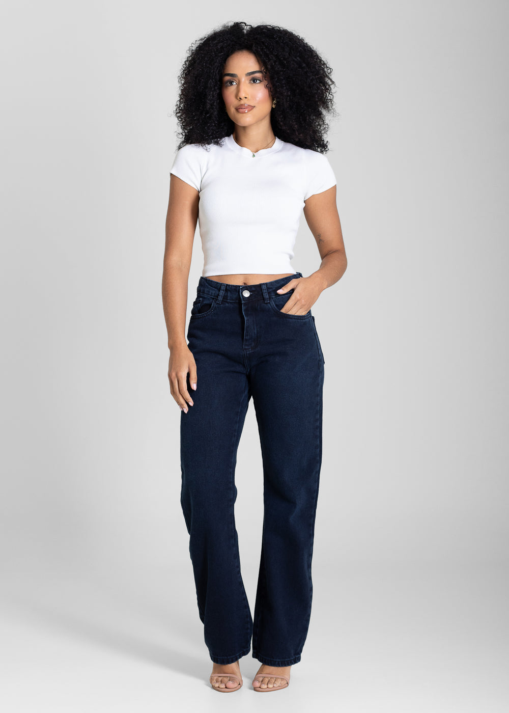 Calça Jeans Sawary Reta - 283698 PRETO