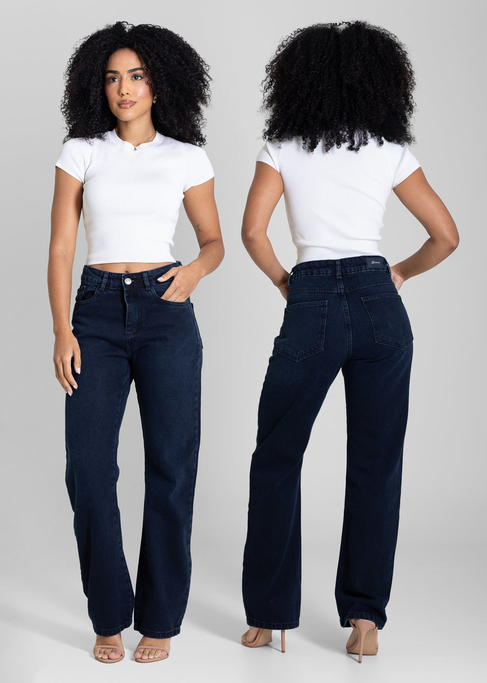 Calça Jeans Sawary Reta - 283698 PRETO