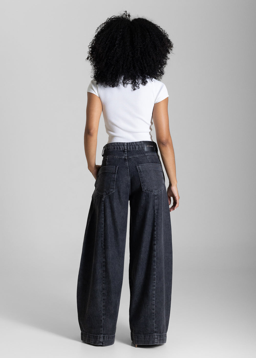Calça Jeans Sawary Balloon - 283710 PRETO
