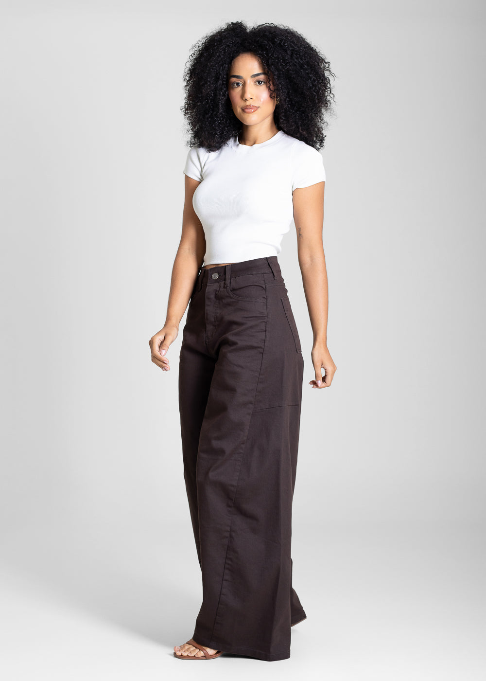 Calça Sarja Sawary Balloon - 283712 MARROM