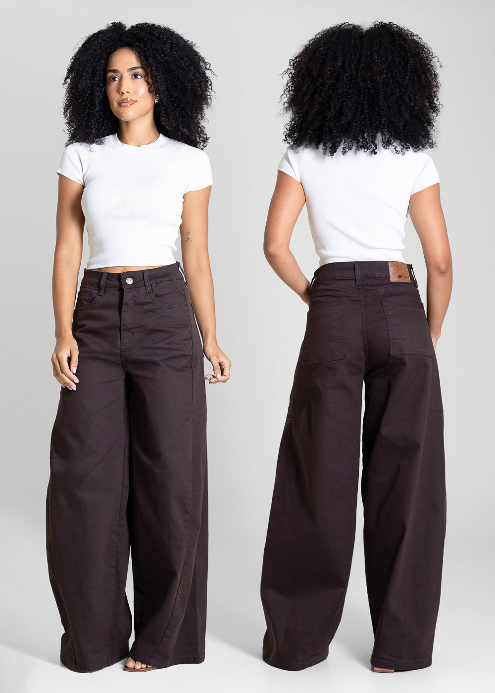 Calça Sarja Sawary Balloon - 283712 MARROM