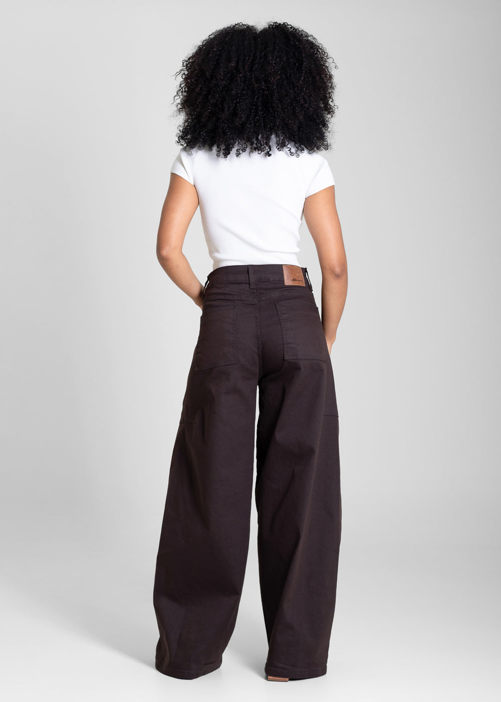 Calça Sarja Sawary Balloon - 283712 MARROM