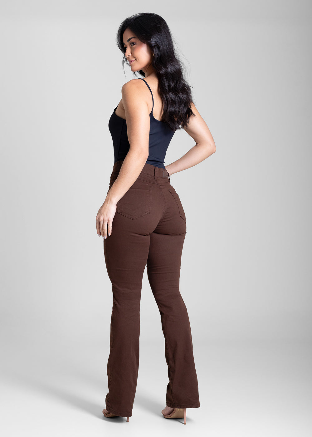 Calça Sarja Sawary Boot Cut - 283718 MARROM