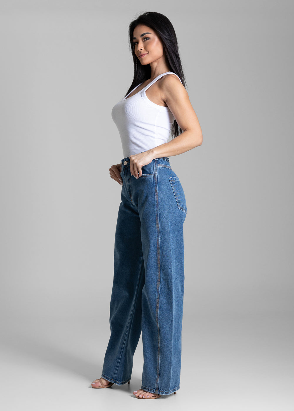 Calça Jeans Sawary Barrel - 283742 AZUL