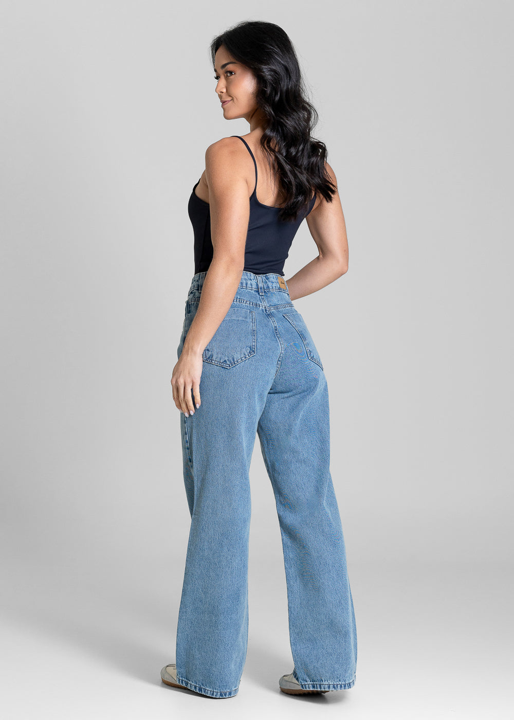 Calça Jeans Sawary Wide Leg Petit - 283749 AZUL