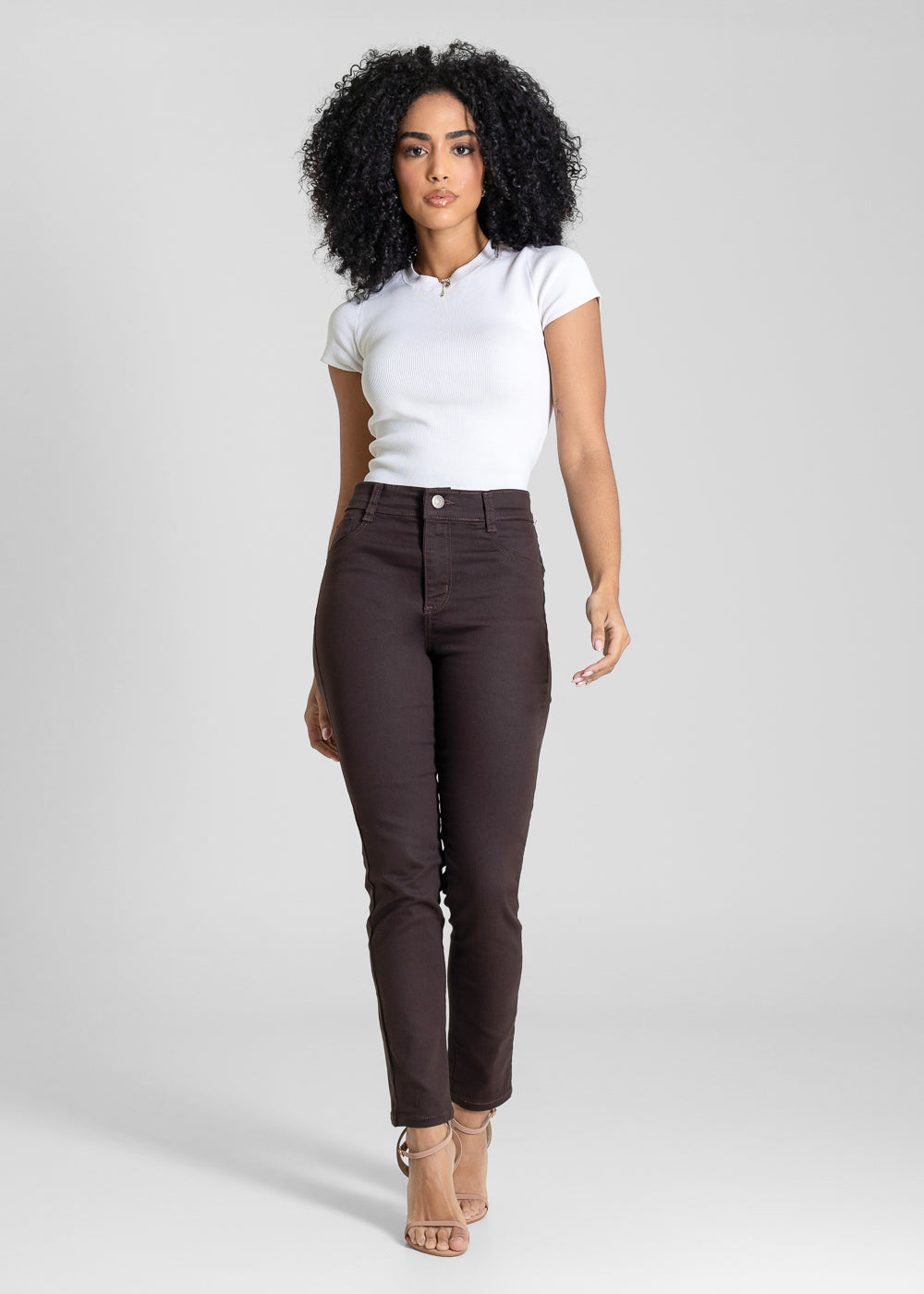 Calça Sarja Sawary Heart - 283752 MARROM