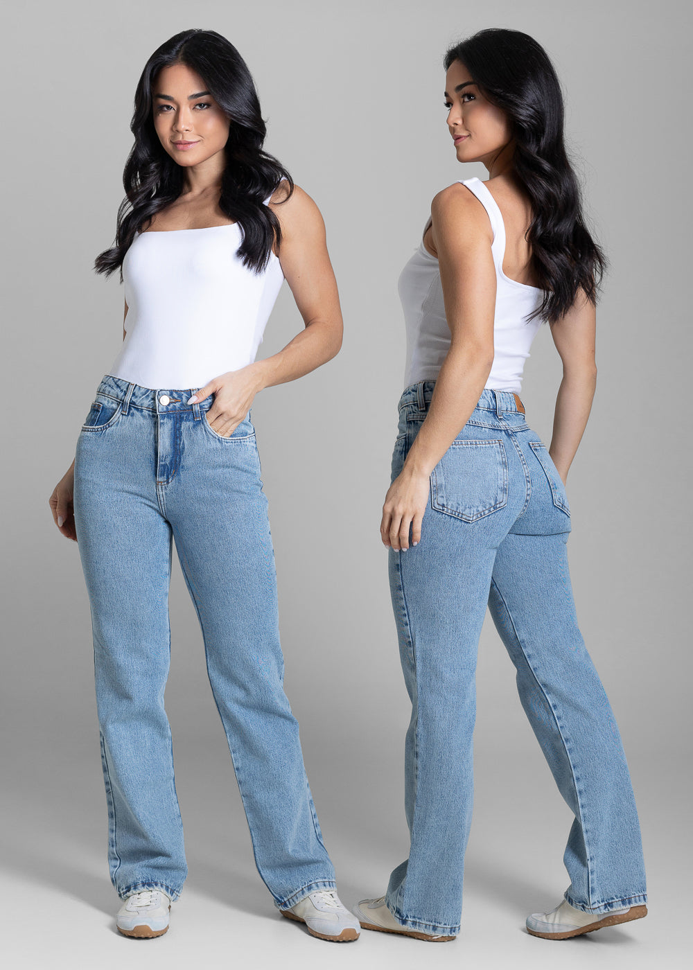 Calça Jeans Sawary Wide Leg Petit - 283761 AZUL
