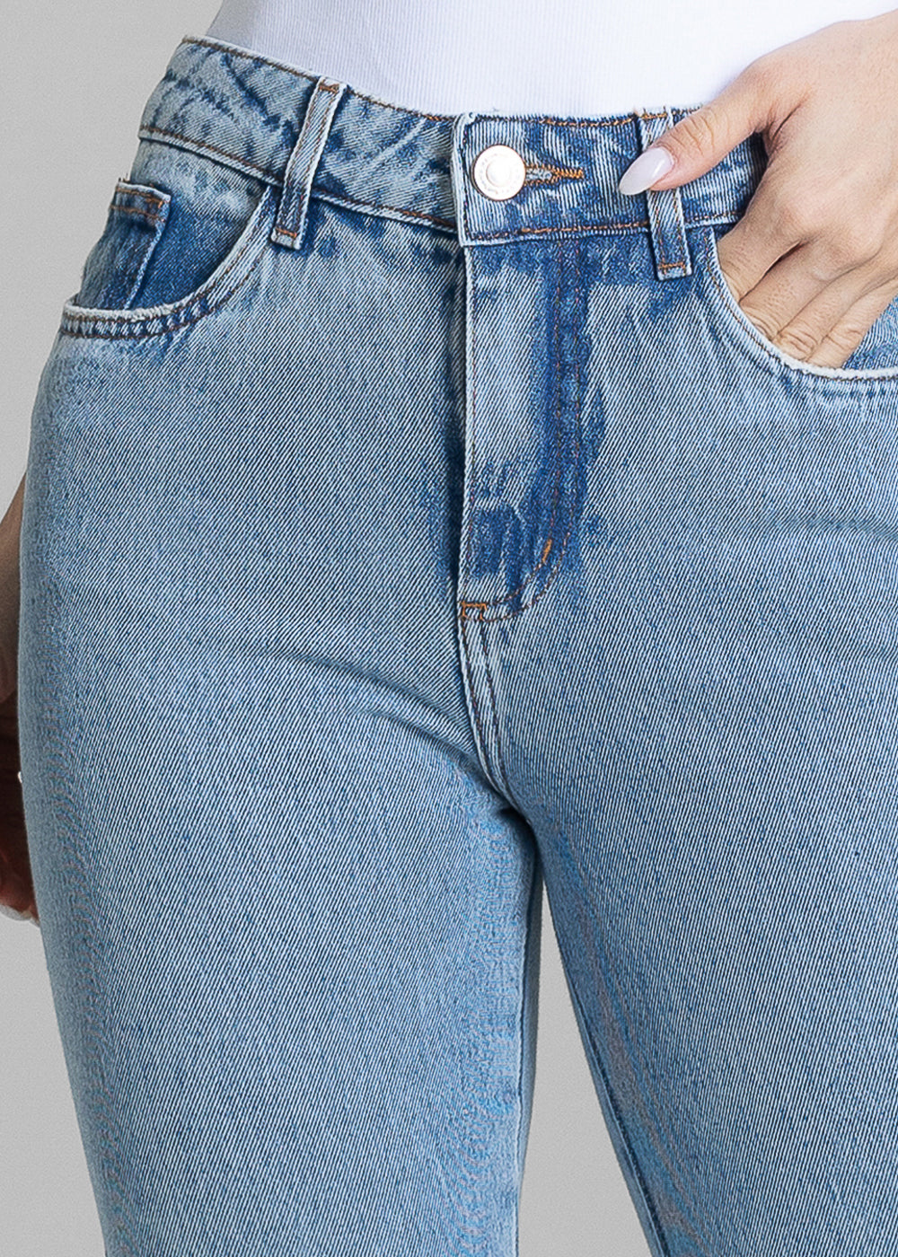 Calça Jeans Sawary Wide Leg Petit - 283761 AZUL