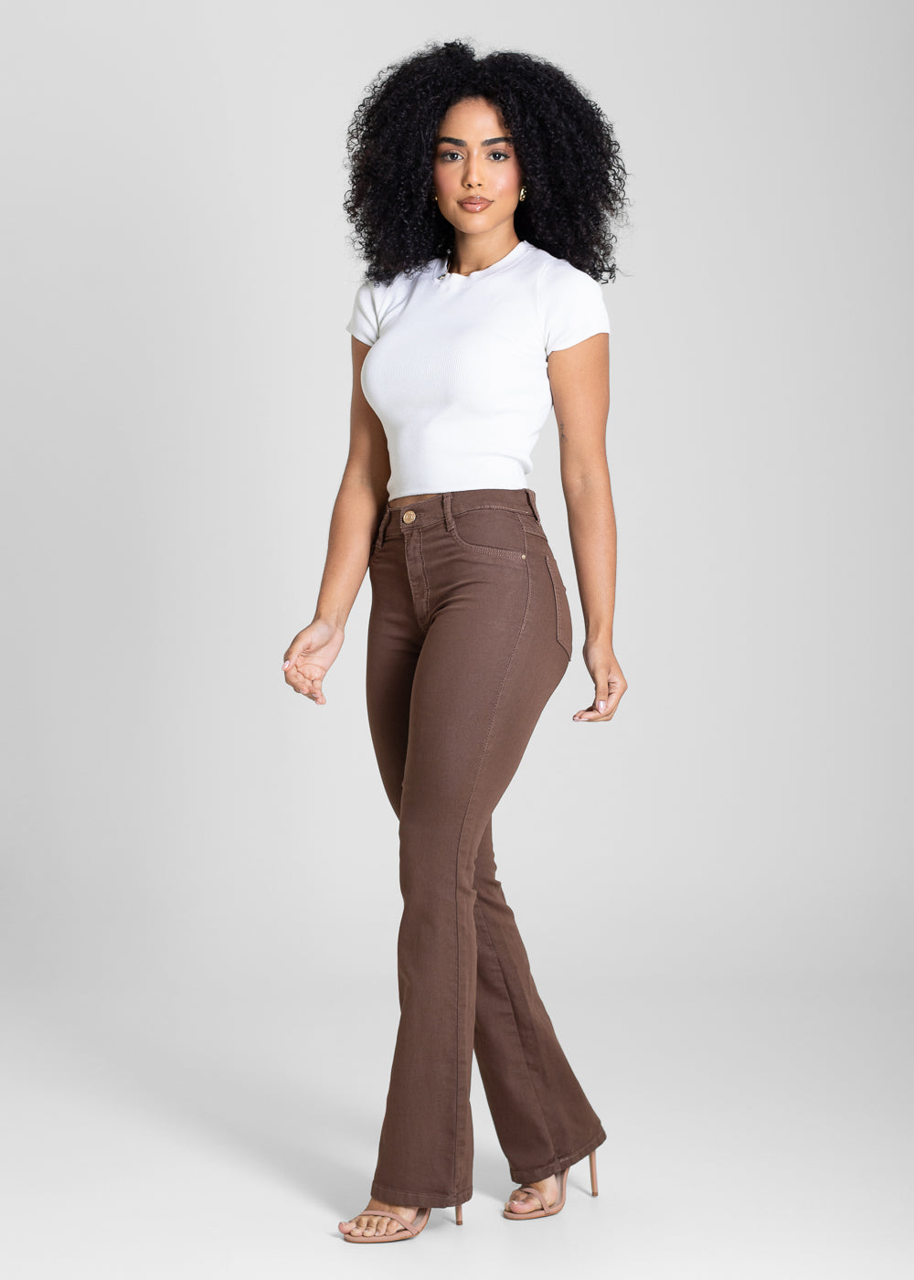 Calça Sarja Sawary Boot Cut - 283785 MARROM