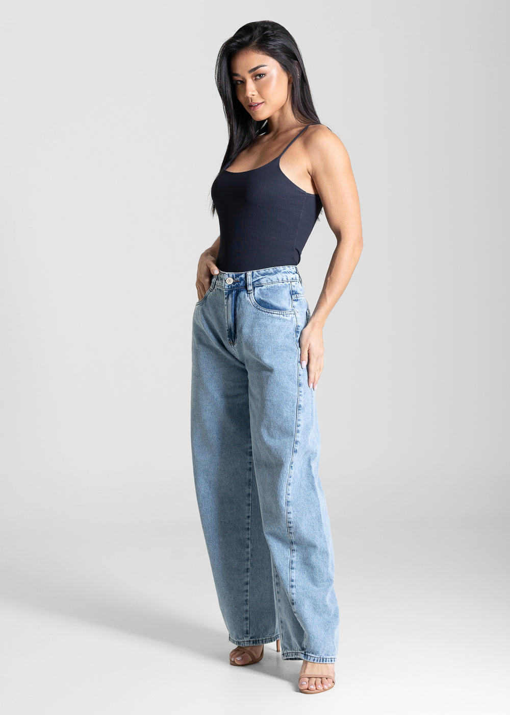 Calça Jeans Sawary Barrel - 283790 AZUL