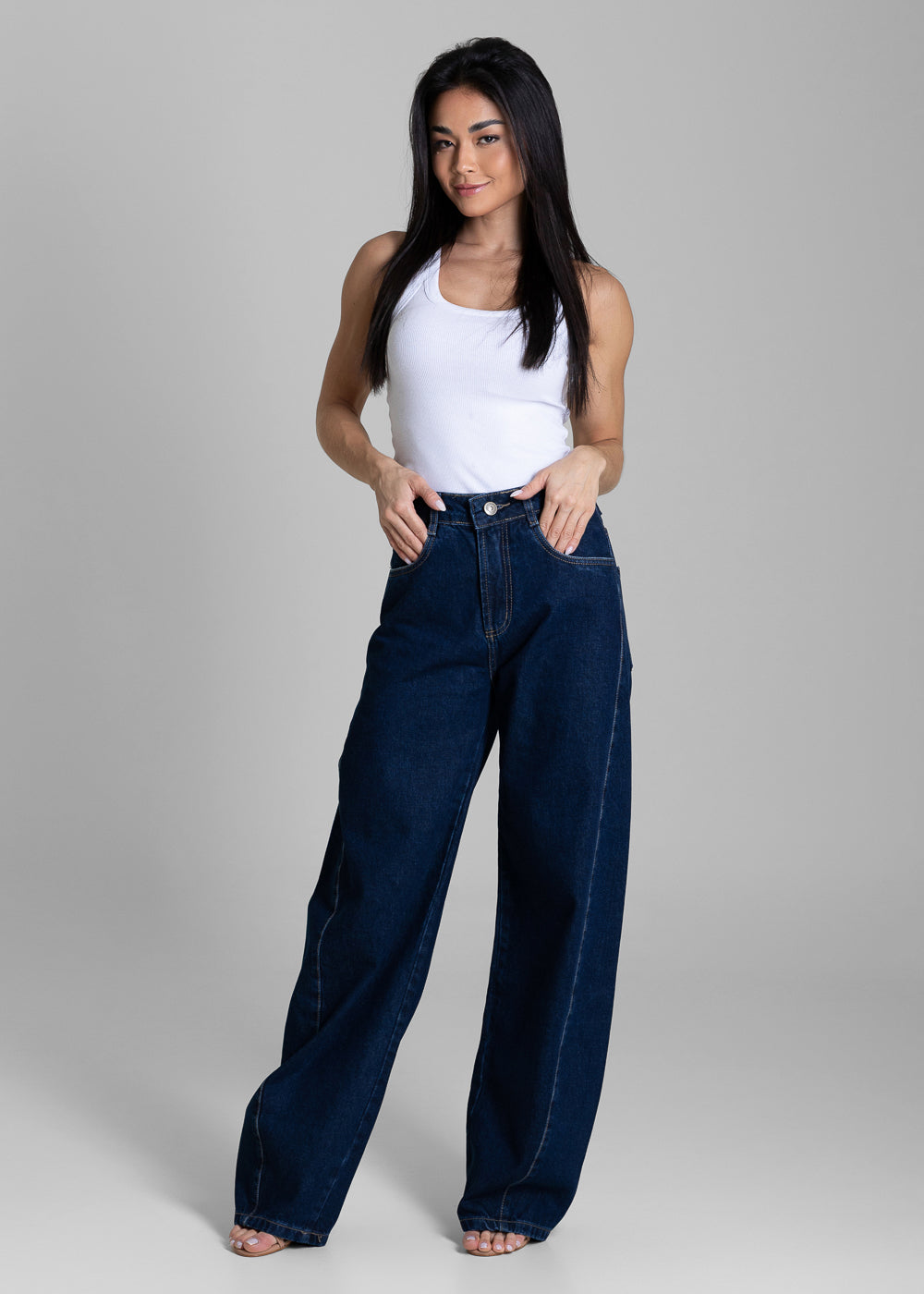 Calça Jeans Sawary Barrel - 283800 AZUL