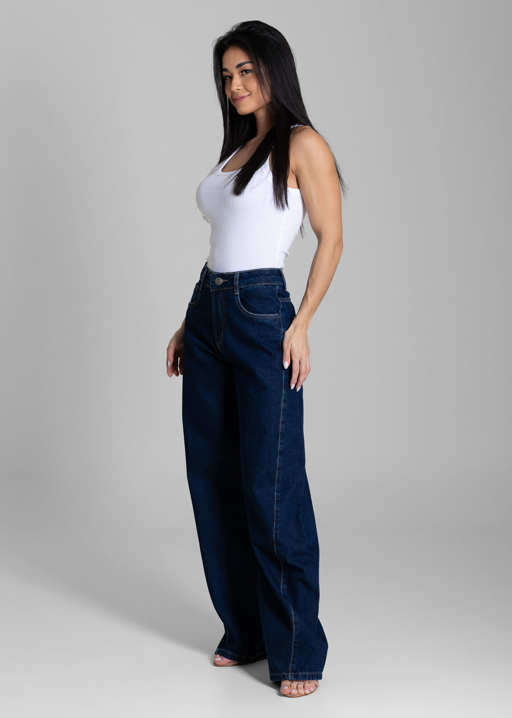 Calça Jeans Sawary Barrel - 283800 AZUL
