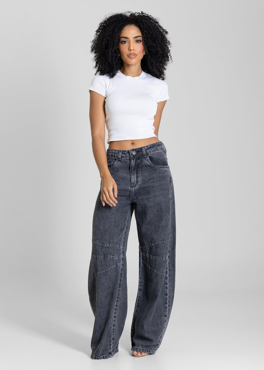 Calça Jeans Sawary Balloon - 283803 PRETO