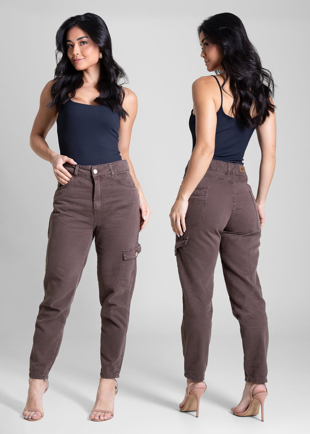 Calça Sarja Sawary Mom - 283819 MARROM