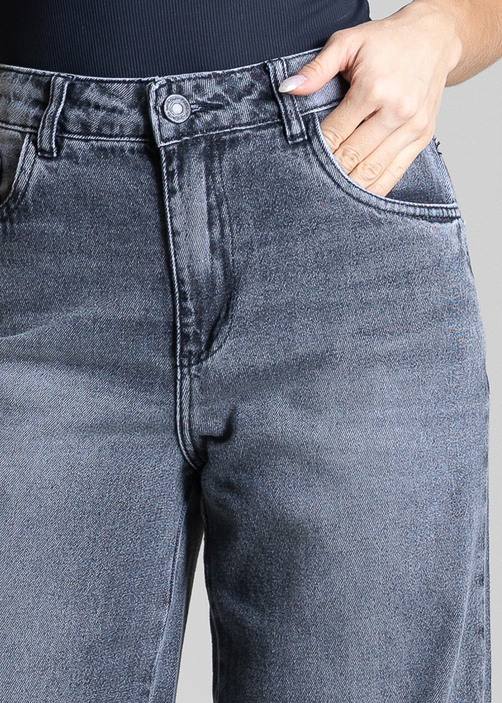Calça Jeans Sawary Wide Leg - 283820 PRETO