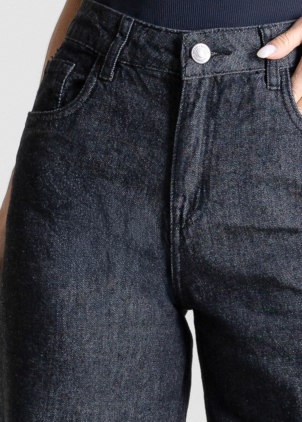 Calça Jeans Sawary Wide Leg - 283826 PRETO