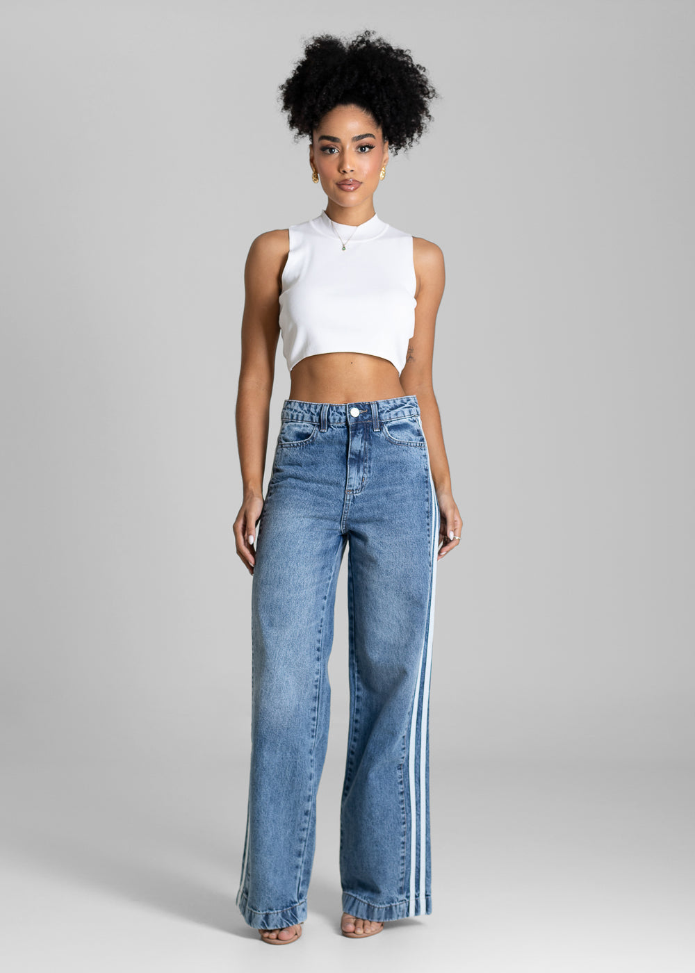 Calça Jeans Sawary Wide Leg - 283834 AZUL