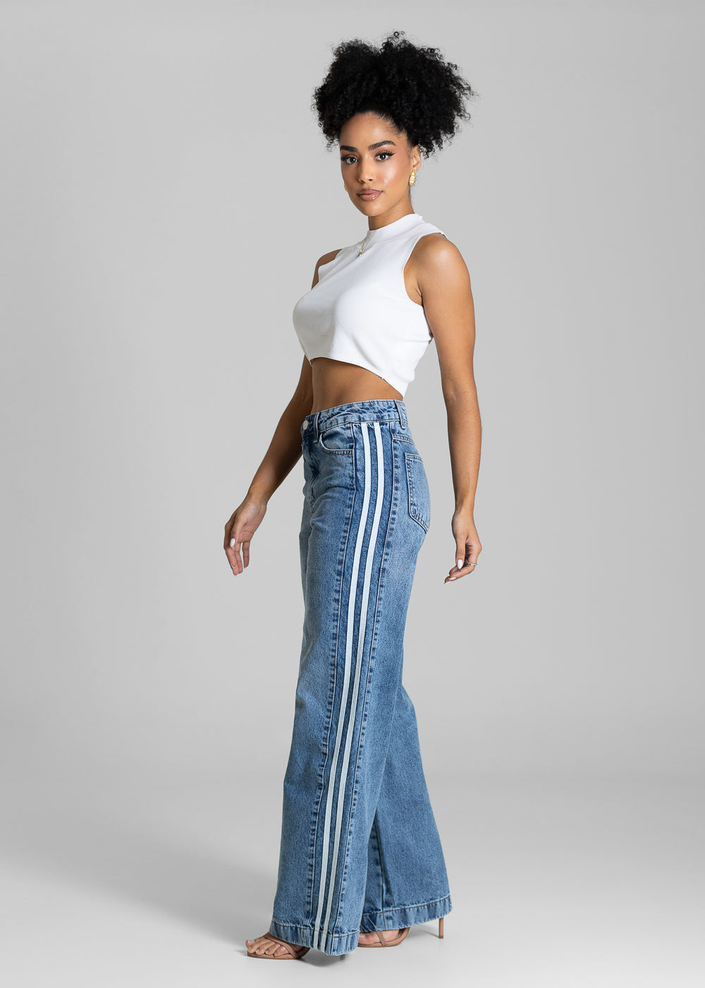 Calça Jeans Sawary Wide Leg - 283834 AZUL