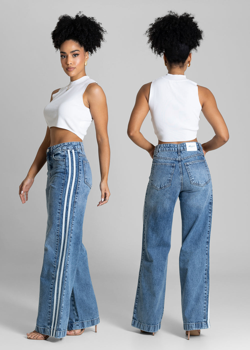Calça Jeans Sawary Wide Leg - 283834 AZUL