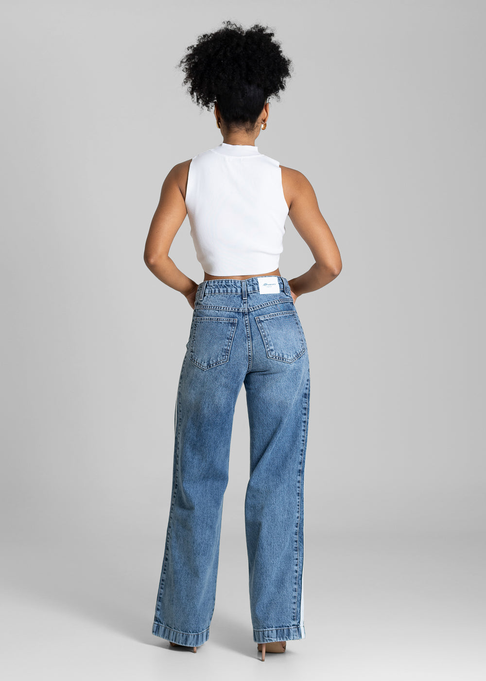 Calça Jeans Sawary Wide Leg - 283834 AZUL