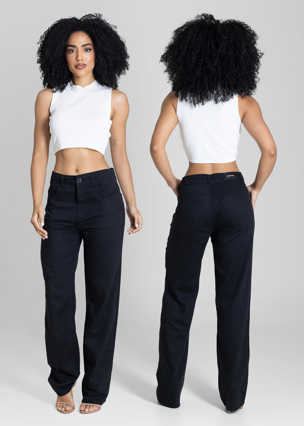 Calça  Linho Sawary Reta -  283845 PRETO