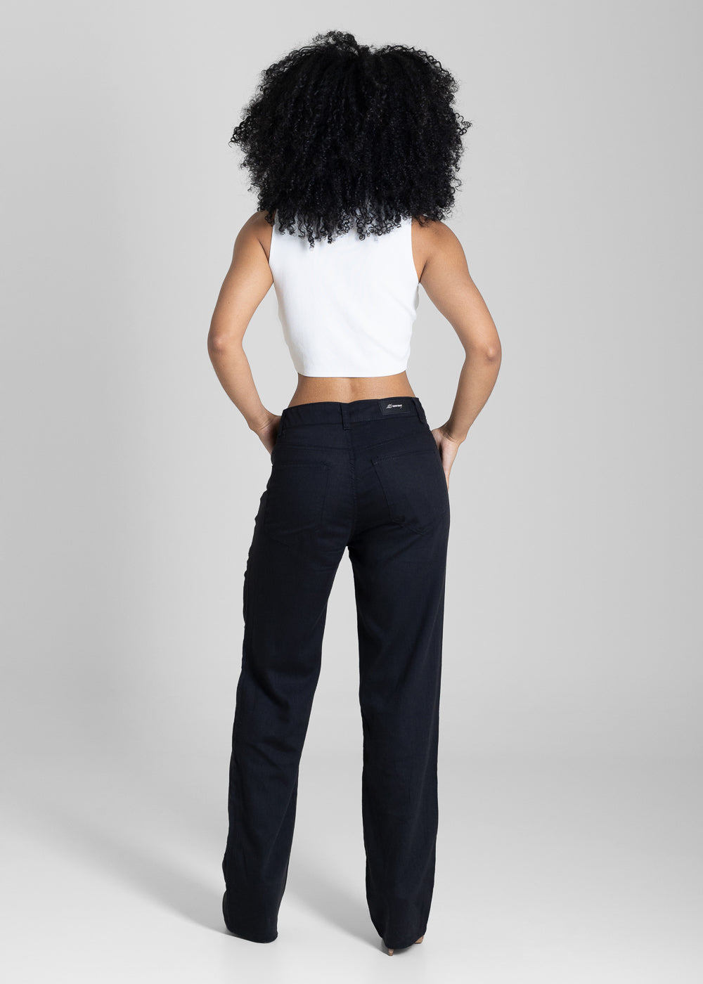 Calça  Linho Sawary Reta -  283845 PRETO