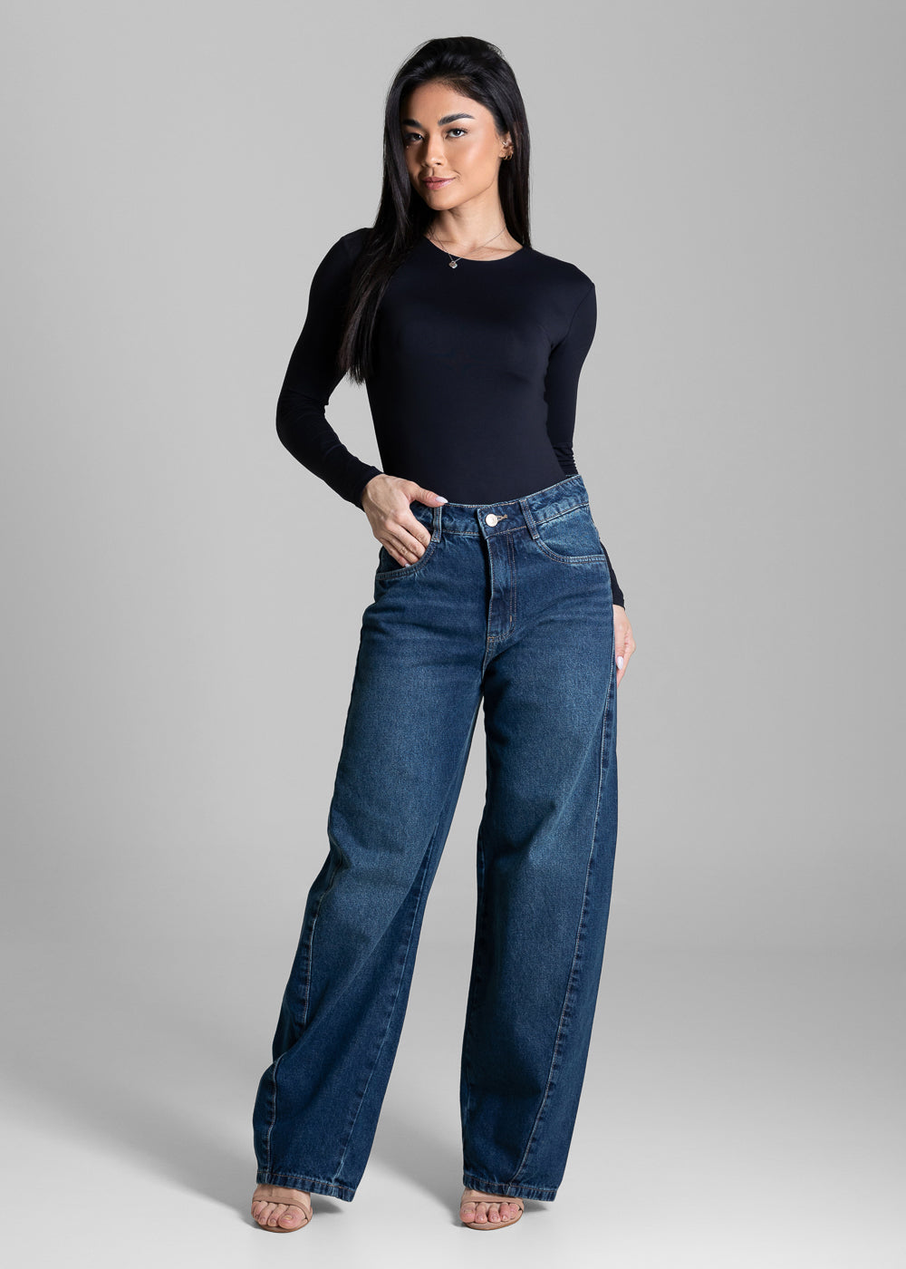 Calça Jeans Sawary Barrel - 283866 AZUL
