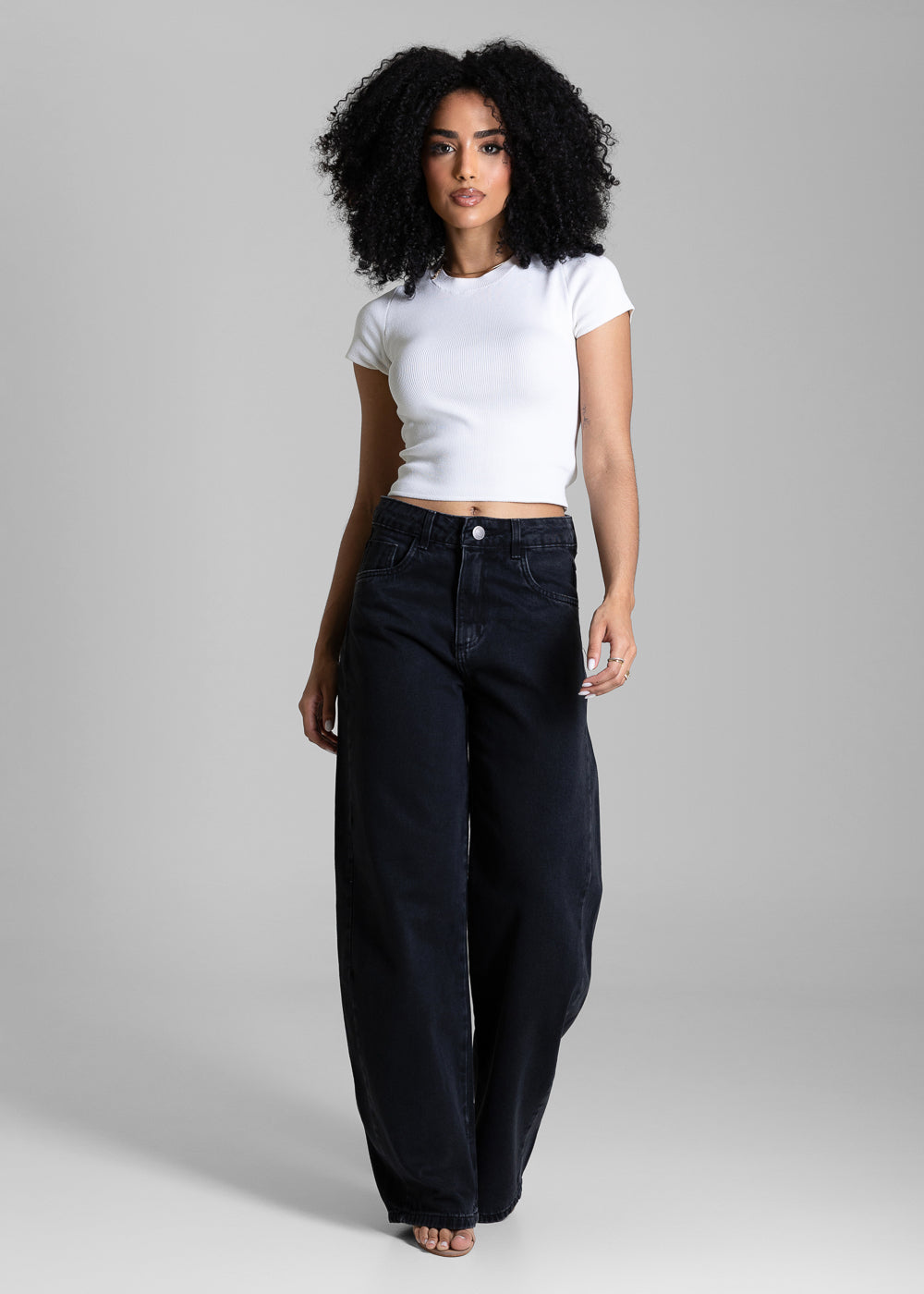 Calça Jeans Sawary Balloon - 283873 PRETO
