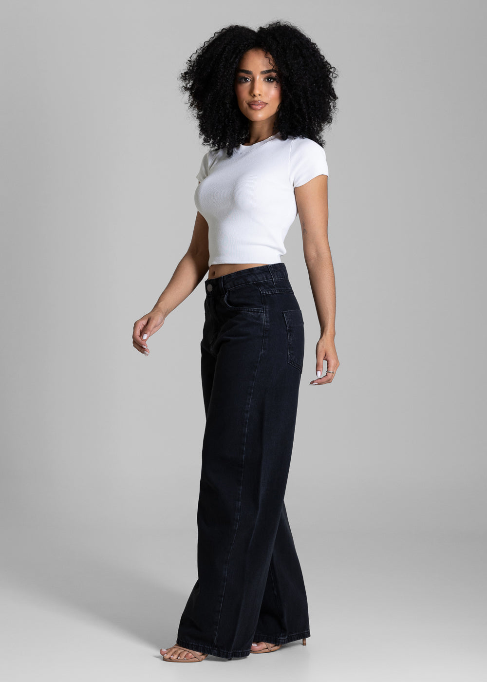 Calça Jeans Sawary Balloon - 283873 PRETO