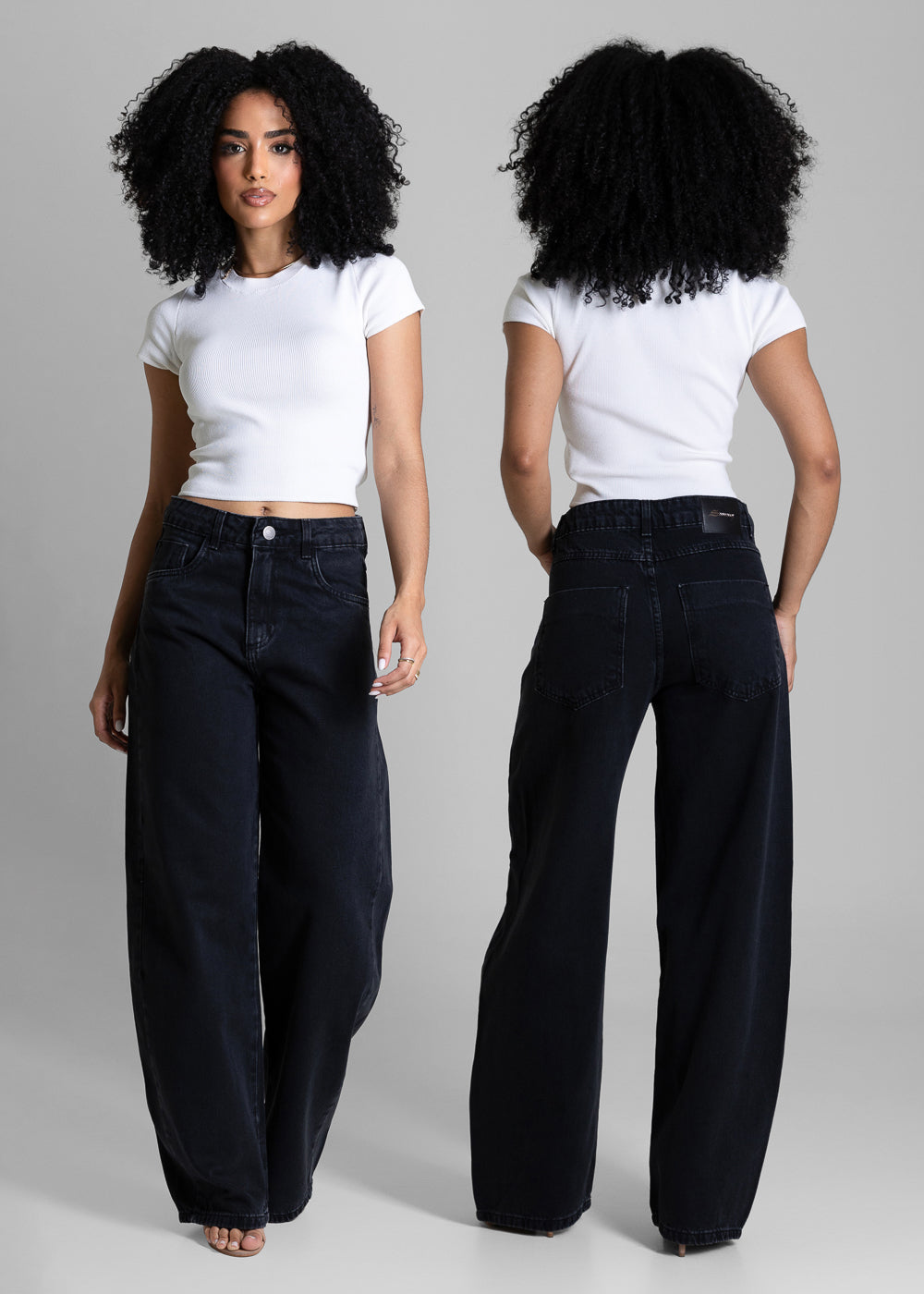 Calça Jeans Sawary Balloon - 283873 PRETO