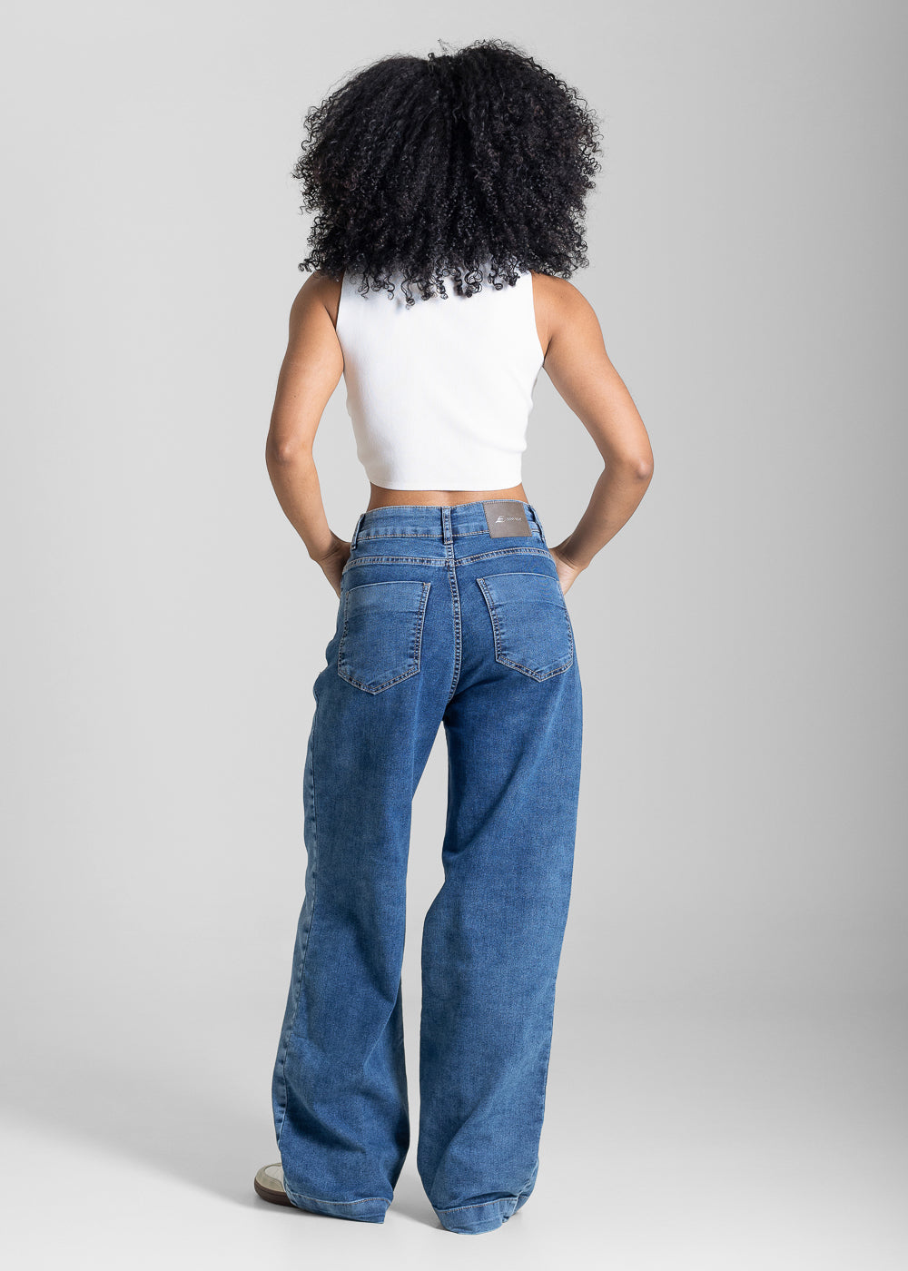 Calça Jeans Sawary Wide Leg Petit -  283893 AZUL