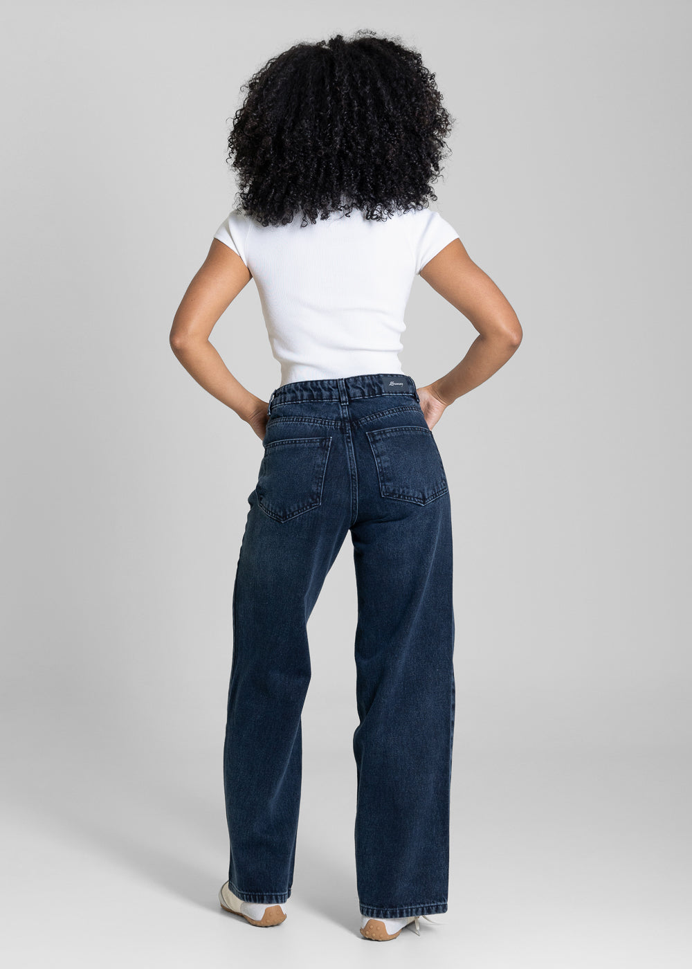 Calça Jeans Sawary Wide Leg Petit - 283895 AZUL